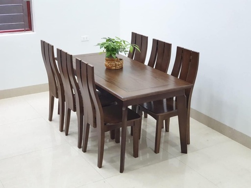 Bộ Bàn Ăn Gỗ Xoài Phong Cách Hiện Đại