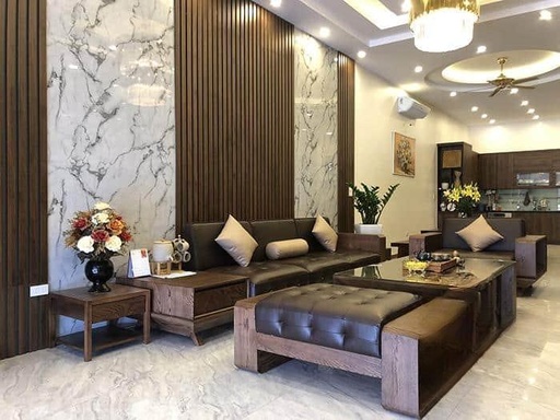 Bộ Sofa Phòng Khách Gỗ Sồi Mỹ Sang Trọng